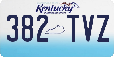 KY license plate 382TVZ