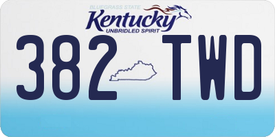 KY license plate 382TWD