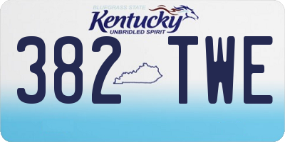 KY license plate 382TWE