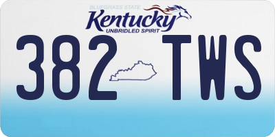 KY license plate 382TWS