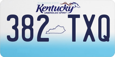 KY license plate 382TXQ