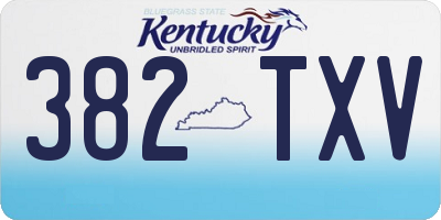 KY license plate 382TXV