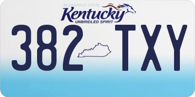 KY license plate 382TXY