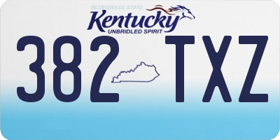 KY license plate 382TXZ