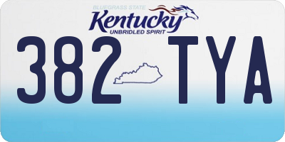 KY license plate 382TYA