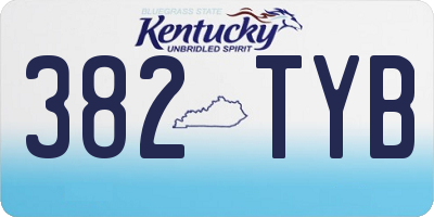 KY license plate 382TYB