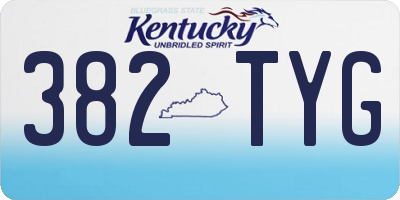 KY license plate 382TYG