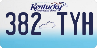 KY license plate 382TYH
