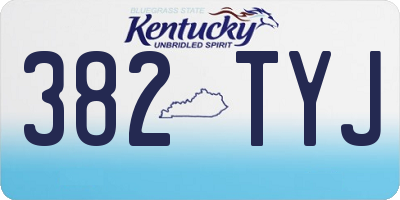 KY license plate 382TYJ