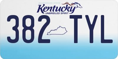 KY license plate 382TYL