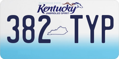 KY license plate 382TYP