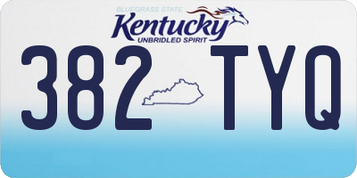 KY license plate 382TYQ