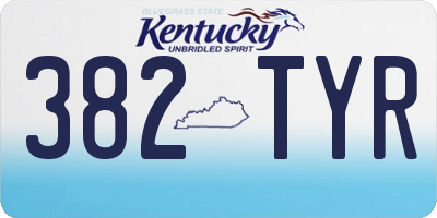 KY license plate 382TYR