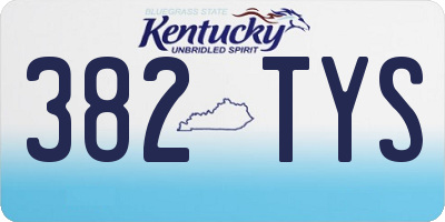 KY license plate 382TYS