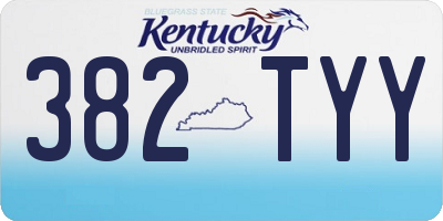 KY license plate 382TYY