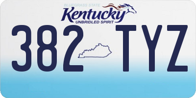 KY license plate 382TYZ