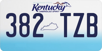 KY license plate 382TZB