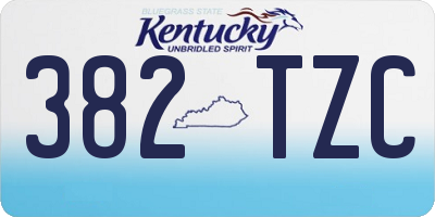 KY license plate 382TZC