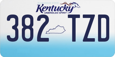 KY license plate 382TZD