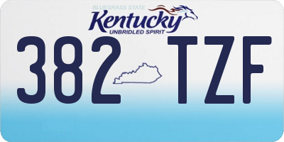 KY license plate 382TZF