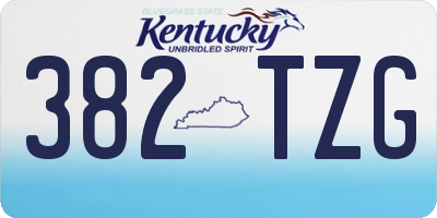 KY license plate 382TZG