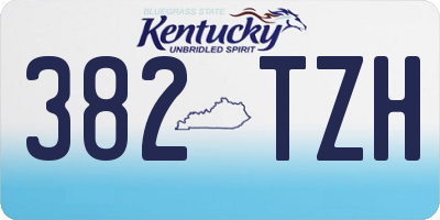 KY license plate 382TZH