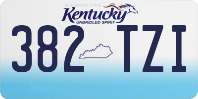 KY license plate 382TZI