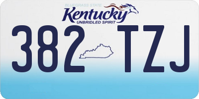KY license plate 382TZJ