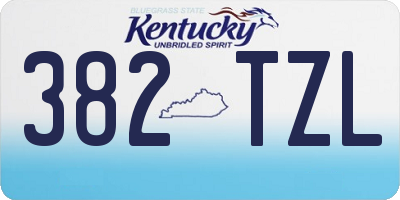KY license plate 382TZL