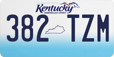KY license plate 382TZM