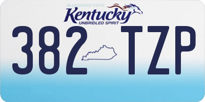 KY license plate 382TZP