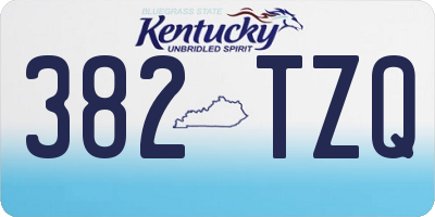 KY license plate 382TZQ