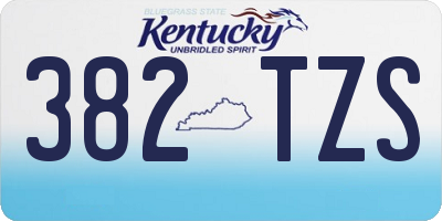 KY license plate 382TZS