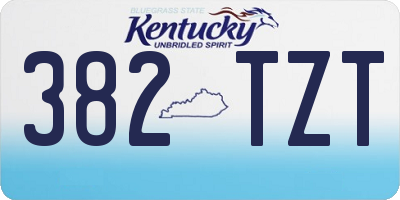 KY license plate 382TZT