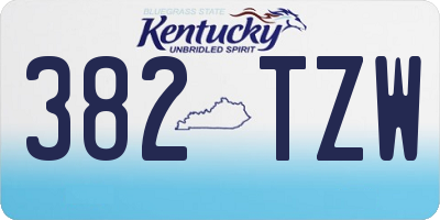 KY license plate 382TZW