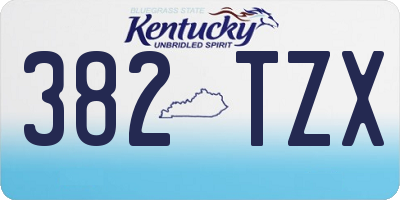 KY license plate 382TZX