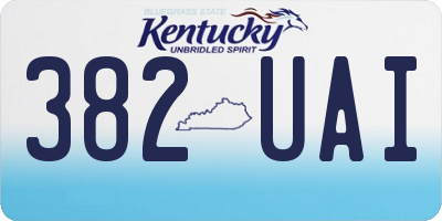 KY license plate 382UAI