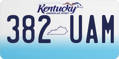 KY license plate 382UAM
