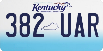 KY license plate 382UAR