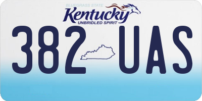 KY license plate 382UAS