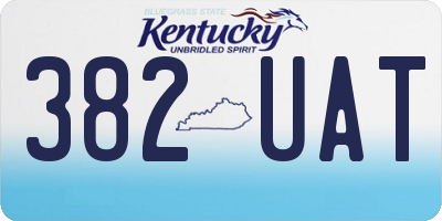 KY license plate 382UAT