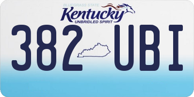 KY license plate 382UBI
