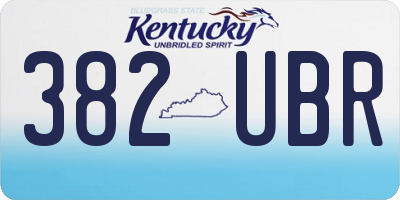 KY license plate 382UBR