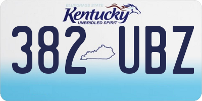 KY license plate 382UBZ