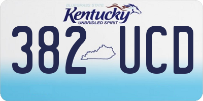 KY license plate 382UCD