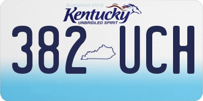 KY license plate 382UCH