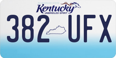 KY license plate 382UFX
