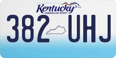 KY license plate 382UHJ