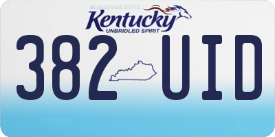 KY license plate 382UID