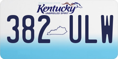 KY license plate 382ULW
